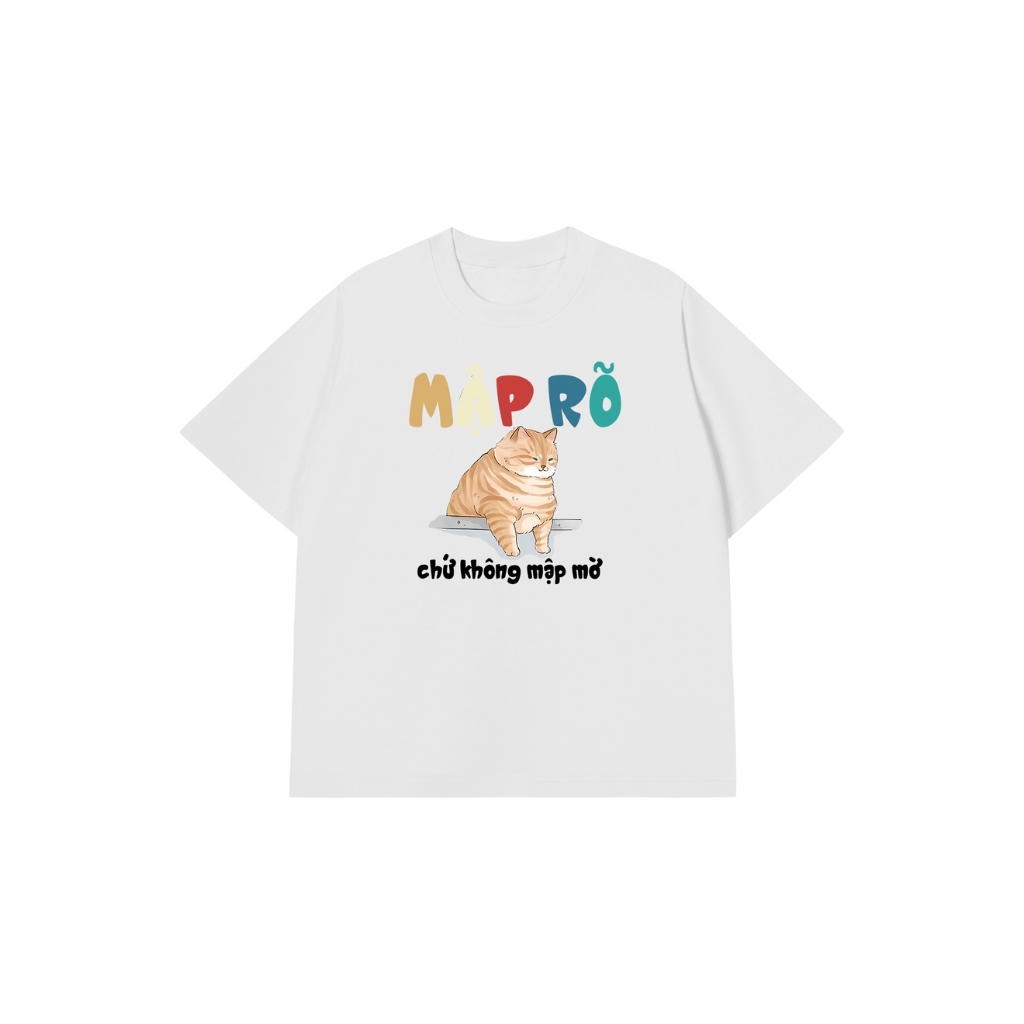 Áo Vớ Vẩn Vui Tươi Áo Thun MẬP RÕ CHỨ KHÔNG MẬP MỜ Cotton 100% Oversize REDLABEL Nam Nữ TS81