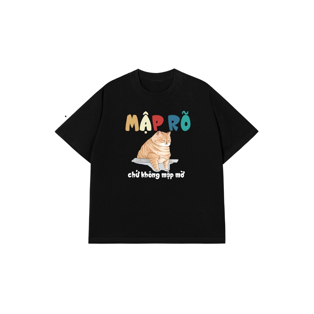 Áo Vớ Vẩn Vui Tươi Áo Thun MẬP RÕ CHỨ KHÔNG MẬP MỜ Cotton 100% Oversize REDLABEL Nam Nữ TS81