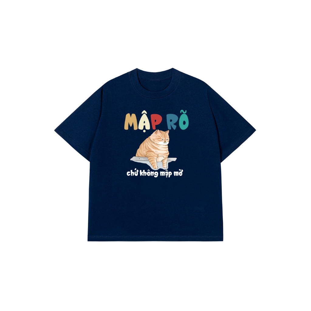 Áo Vớ Vẩn Vui Tươi Áo Thun MẬP RÕ CHỨ KHÔNG MẬP MỜ Cotton 100% Oversize REDLABEL Nam Nữ TS81