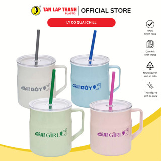 Ly giữ nhiệt Chill Guy có quai 700ml Tân Lập Thành Sản phẩm chất lượng nhà nhà thịnh vượng, nhựa PP