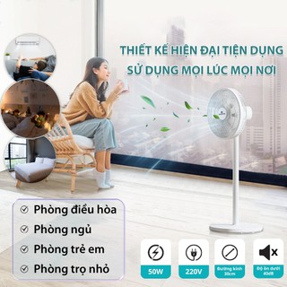 Quạt đứng,quạt điện Xiaomi Qcooko 7 Cánh CÔNG SUẤT LỚN SIÊU MÁT, điều khiển từ xa,hẹn giờ 9 tiếng,quạt cây