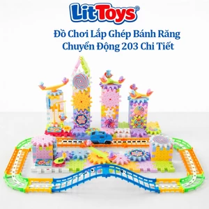 Bộ Đồ Chơi Lắp Ghép Bánh Răng Chuyển Động 203 Chi Tiết ToysLit Mô Hình Phát Triển Tư Duy Cho Bé