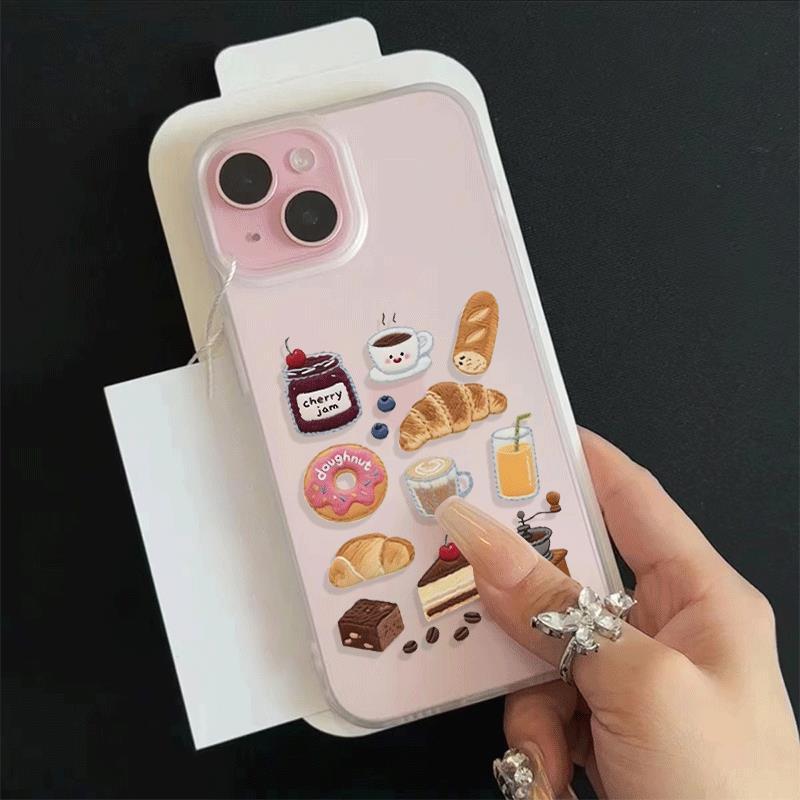 Hình ảnh thực phẩm phù hợp với 16 vỏ điện thoại iPhone 17 Air, cảm giác da 14/13/11 Pro