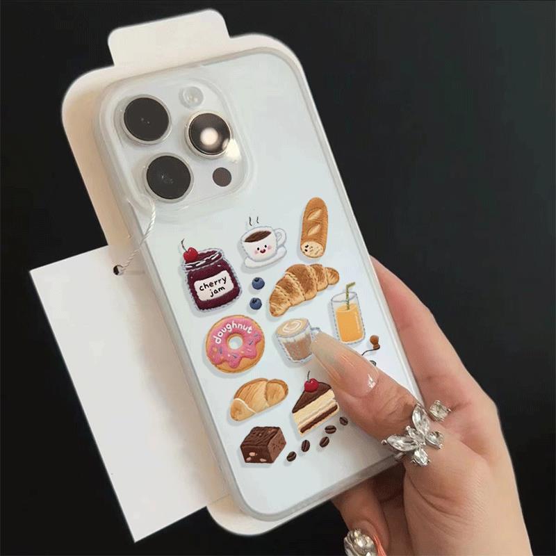 Hình ảnh thực phẩm phù hợp với 16 vỏ điện thoại iPhone 17 Air, cảm giác da 14/13/11 Pro