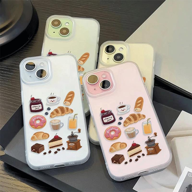 Hình ảnh thực phẩm phù hợp với 16 vỏ điện thoại iPhone 17 Air, cảm giác da 14/13/11 Pro