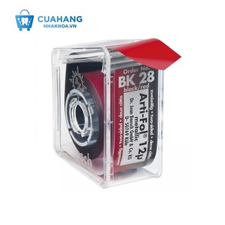 Giấy Cắn Nha Khoa Arti-Fol Metallic Bausch (Đức), Cuộn 20m (rộng 22mm, 12 microns)
