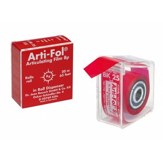 Giấy Cắn Nha Khoa Arti-Fol Metallic Bausch (Đức), Cuộn 20m (rộng 22mm, 12 microns)