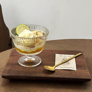 Bộ 6 Ly thủy tinh 255ml, ly đựng kem có chân, ly uống cocktail trong quán cà phê, quán bar, pub