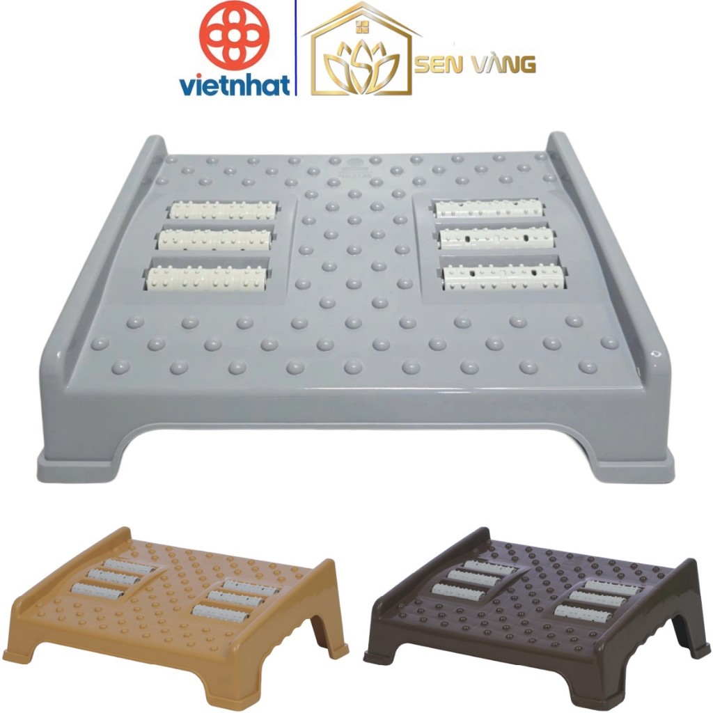 Ghế kê chân có con lăn nhựa VIỆT NHẬT - Massage bàn chân, kê chân công thái học văn phòng - 2135 AMIZIN