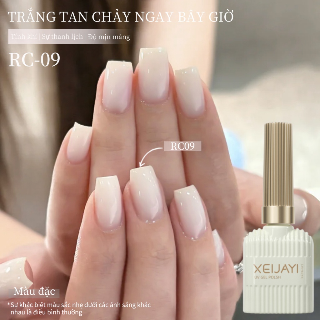 XEIJAYI 15ml  Sơn móng tay dạng gel màu trắng sữa mới, thích hợp sử dụng tại salon và hàng ngày.