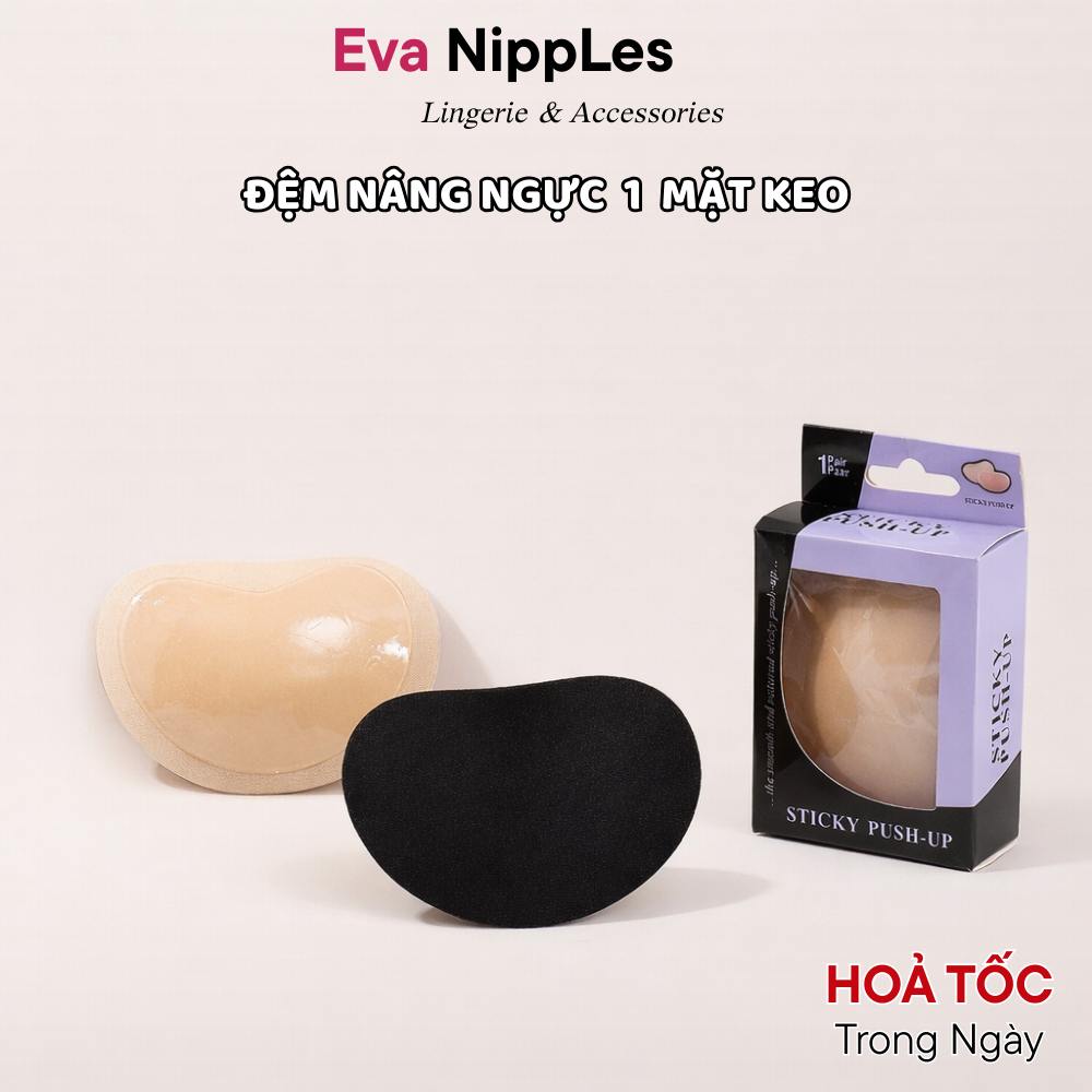 Mút Đôn Dán Nâng Ngực Dày 2.5Cm, Độn Tăng Size Ngực Siêu Đẩy [Sử Dụng Được Nhiều Lần] Eva Bra 2005
