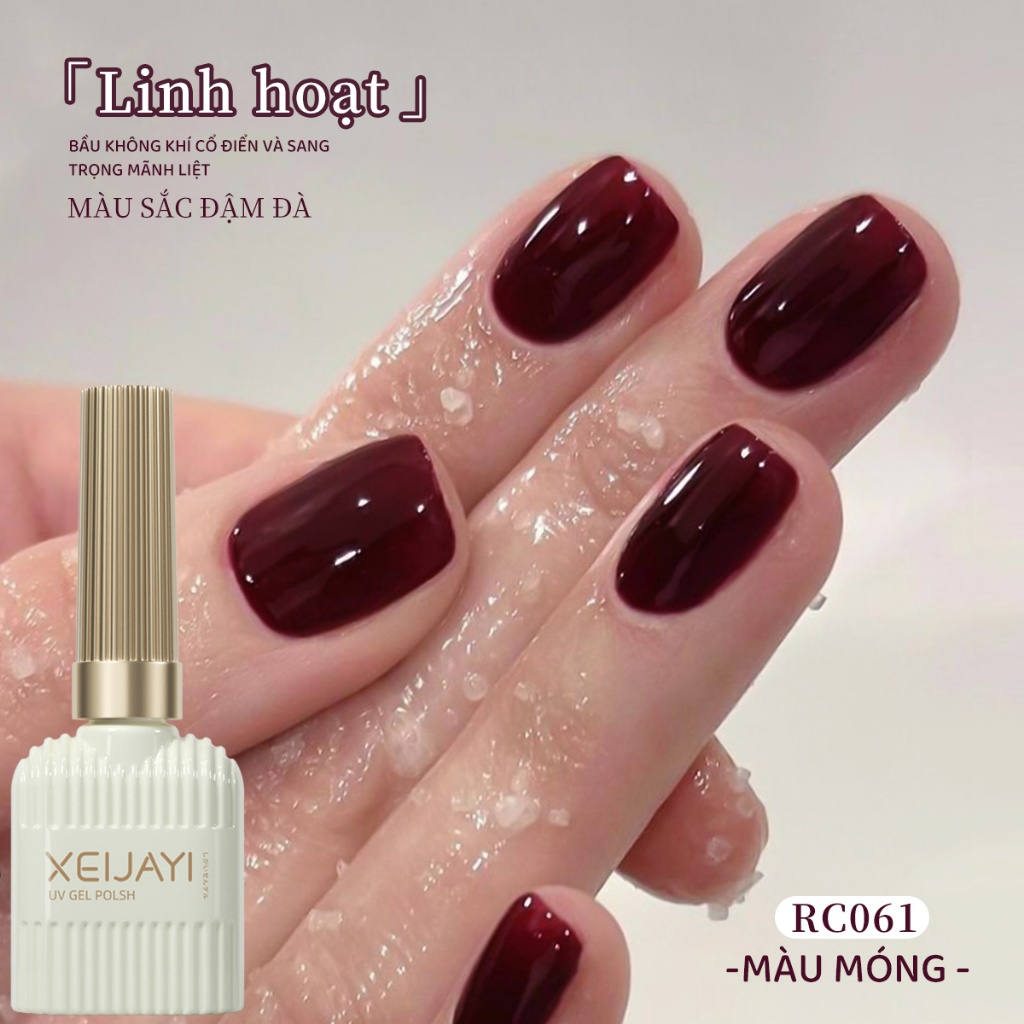 XEIJAYI 15ml Sơn móng tay dạng gel màu đỏ anh đào mới , độ bão hòa cao, thích hợp sử dụng tại salon.
