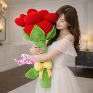 Gấu Bông Hoa Hồng Siêu Dễ Thương 🌹 Quà Tặng 8/3 – Sinh Nhật, Kỷ Niệm, Gấu Ôm Hoa Mềm Mịn Cao Cấp