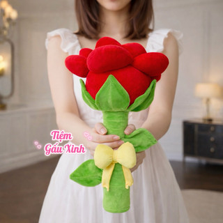 Gấu Bông Hoa Hồng Siêu Dễ Thương 🌹 Quà Tặng 8/3 – Sinh Nhật, Kỷ Niệm, Gấu Ôm Hoa Mềm Mịn Cao Cấp