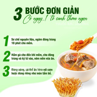 Đông trùng hạ thảo 500g, trà đông trùng bồi bổ sức khỏe, nấu lẩu, canh, hầm gà thơm ngon