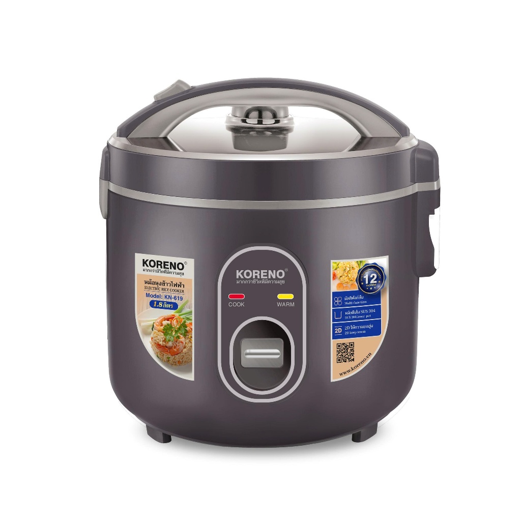 Nồi Cơm KoreNo Lòng Niêu Inox 304 Dày Nặng 1Kg, Nấu Cơm Nhanh, Bảo Hành 12 Tháng