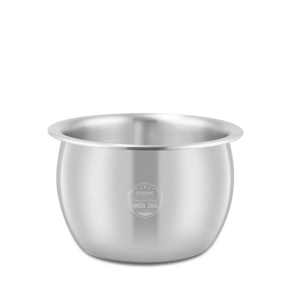 Nồi Cơm KoreNo Lòng Niêu Inox 304 Dày Nặng 1Kg, Nấu Cơm Nhanh, Bảo Hành 12 Tháng