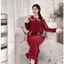 Set Đỏ Chấm Bi Viền Ren – Dáng Xinh Tiểu Thư | MS-A55