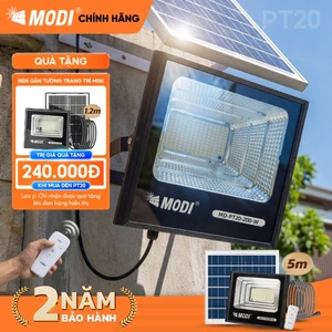 Đèn Led Năng Lượng Mặt Trời MODI SOLAR PT20 200W 300W 400W Với 3 Chế Độ Ánh Sáng