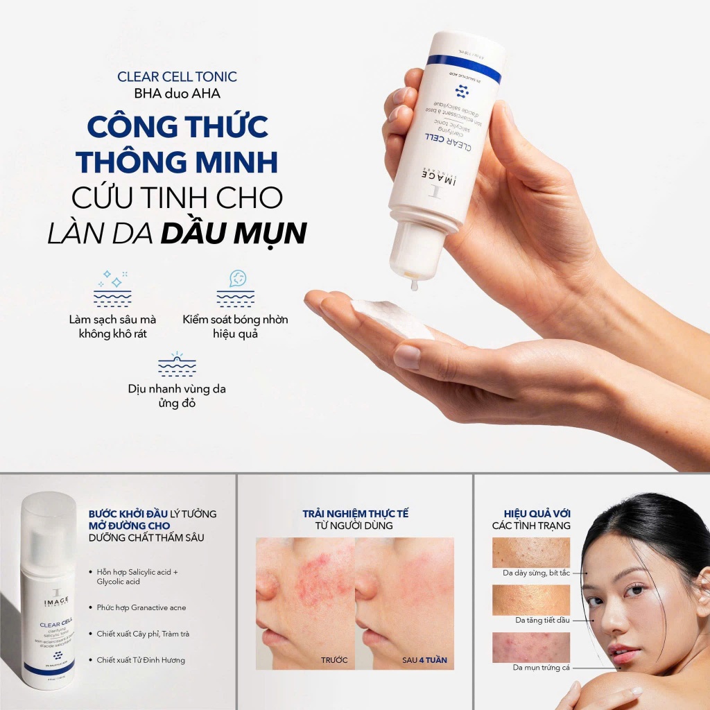 Tẩy da chết IMAGE Skincare CLEAR CELL Clarifying Salicylic Tonic