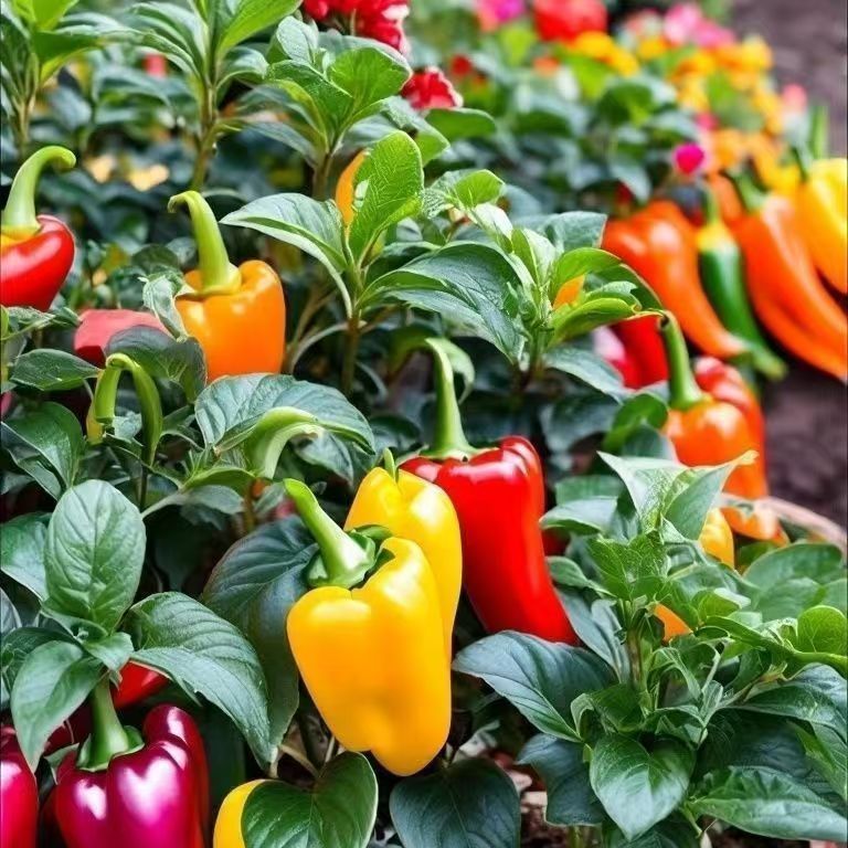 (100 viên)Hạt giống ớt chuông, ớt ngọt ngũ sắc，k052