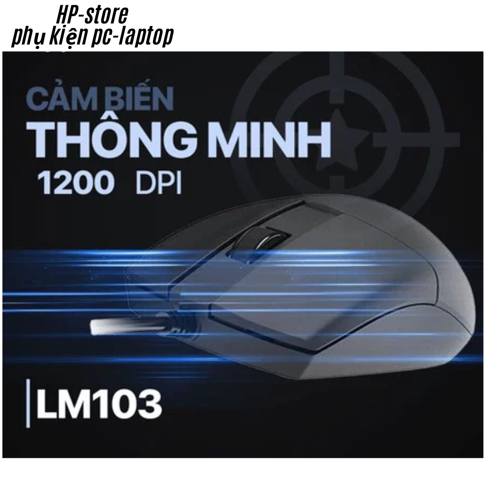Chuột Máy Tính Có Dây DareU LM103 - Dành Cho Văn Phòng Kết nối USB, Giá Rẻ Hàng Chính Hãng - BH 24T