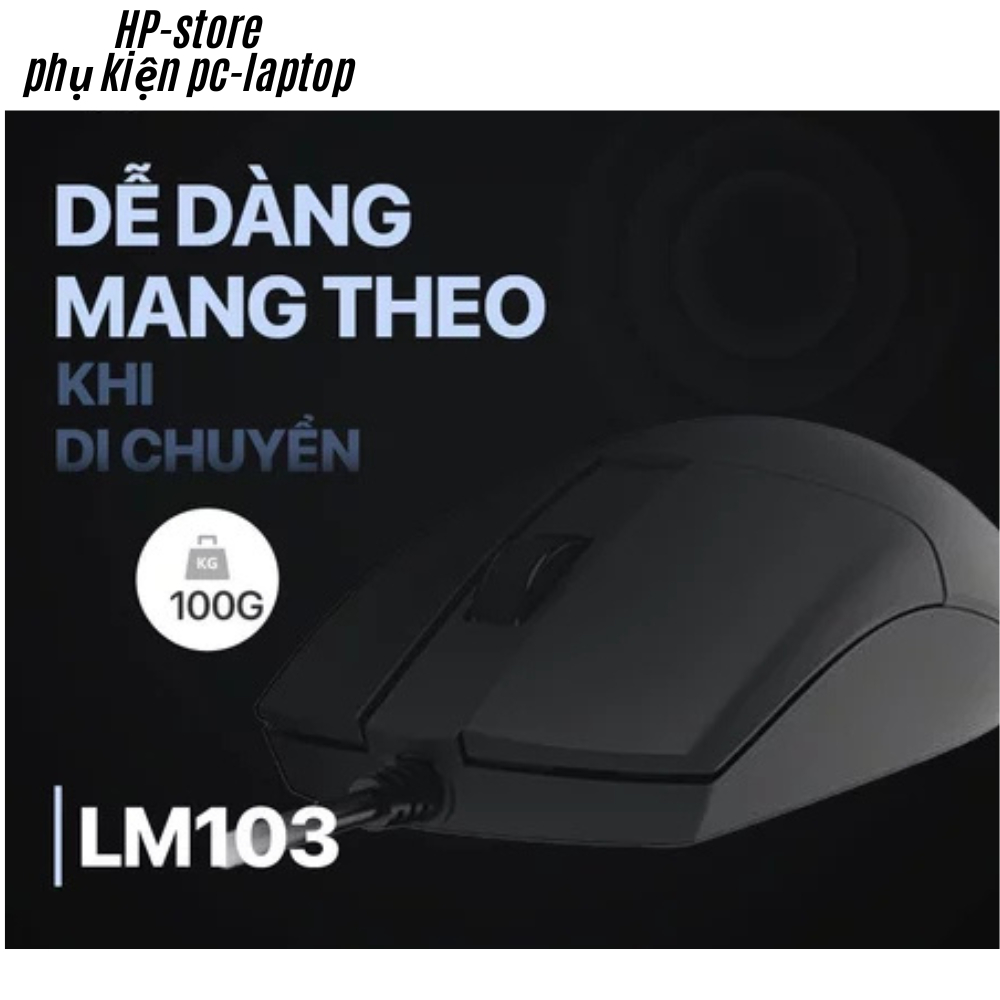 Chuột Máy Tính Có Dây DareU LM103 - Dành Cho Văn Phòng Kết nối USB, Giá Rẻ Hàng Chính Hãng - BH 24T