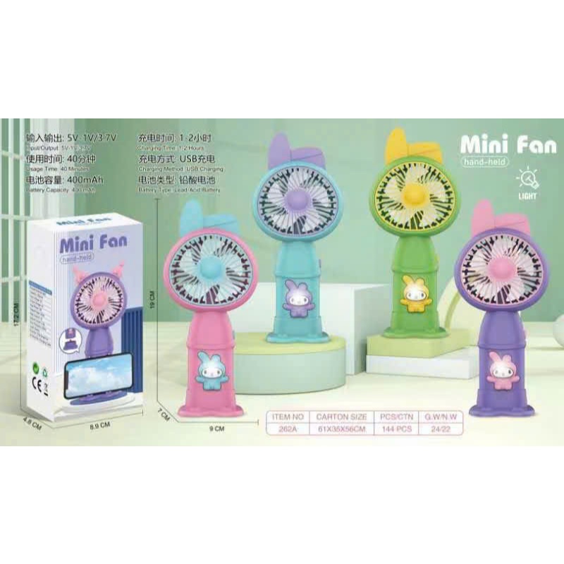 Quạt Mini Tích Điện 3 Tốc Độ Gió 5W – Quạt Cầm Tay / Để Bàn Sạc USB Xoay 180° Siêu Mát Thiết Kế Dễ Thương