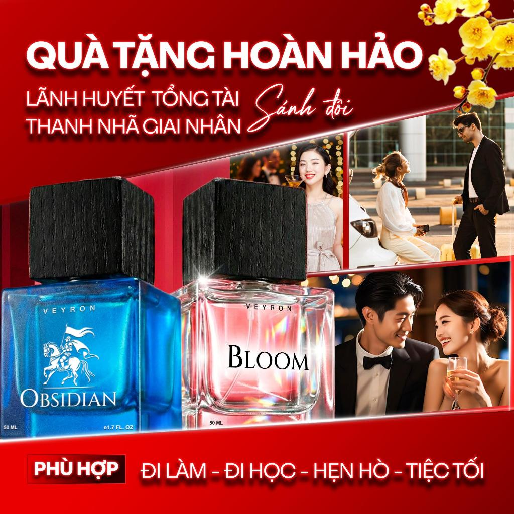Combo Nước hoa SHIMANTO HẠNH ÚC VIÊN MÃN 8/3 - 2 chai Fullsize 50ml Obsidian và Bloom
