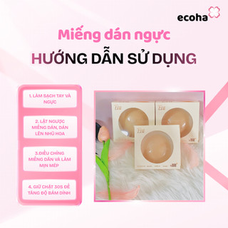 Ecoha Miếng Dán Ngực Silicone Nhiệt Tự Thân EVA Tự Dính Không Dùng Keo Độ Bám Dính Cao Siêu Mỏng Màu Sắc Như Da Thật
