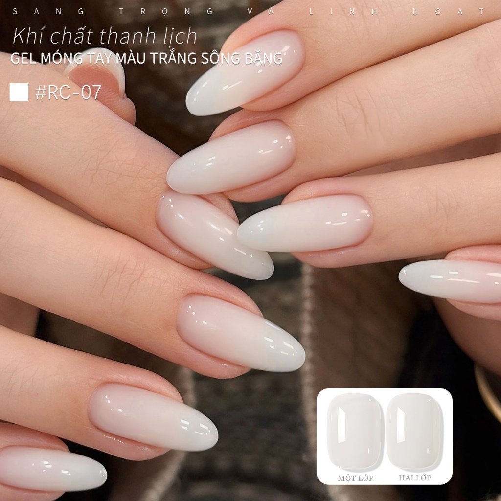XIJEAYI 15ml Sơn móng tay dạng gel màu trắng băng giá , thích hợp cho các tiệm nail và sử dụng tại nhà.
