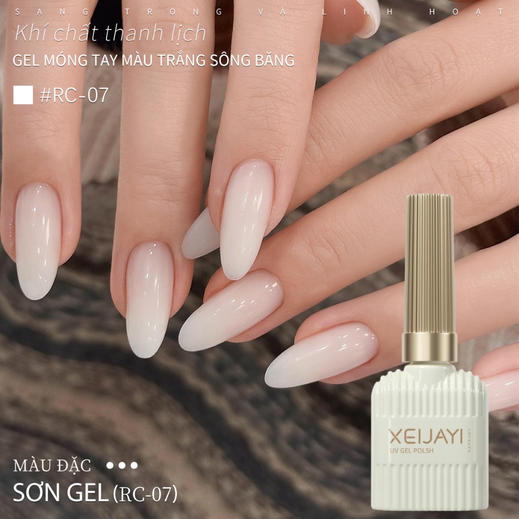 XIJEAYI 15ml Sơn móng tay dạng gel màu trắng băng giá , thích hợp cho các tiệm nail và sử dụng tại nhà.