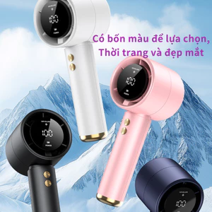 Quạt Cầm Tay Turbo N68 Mới | 100 Cấp Tốc, Siêu Mát, Mini Gọn, Sạc USB, Dùng Trong Xe & Ngoài Trời