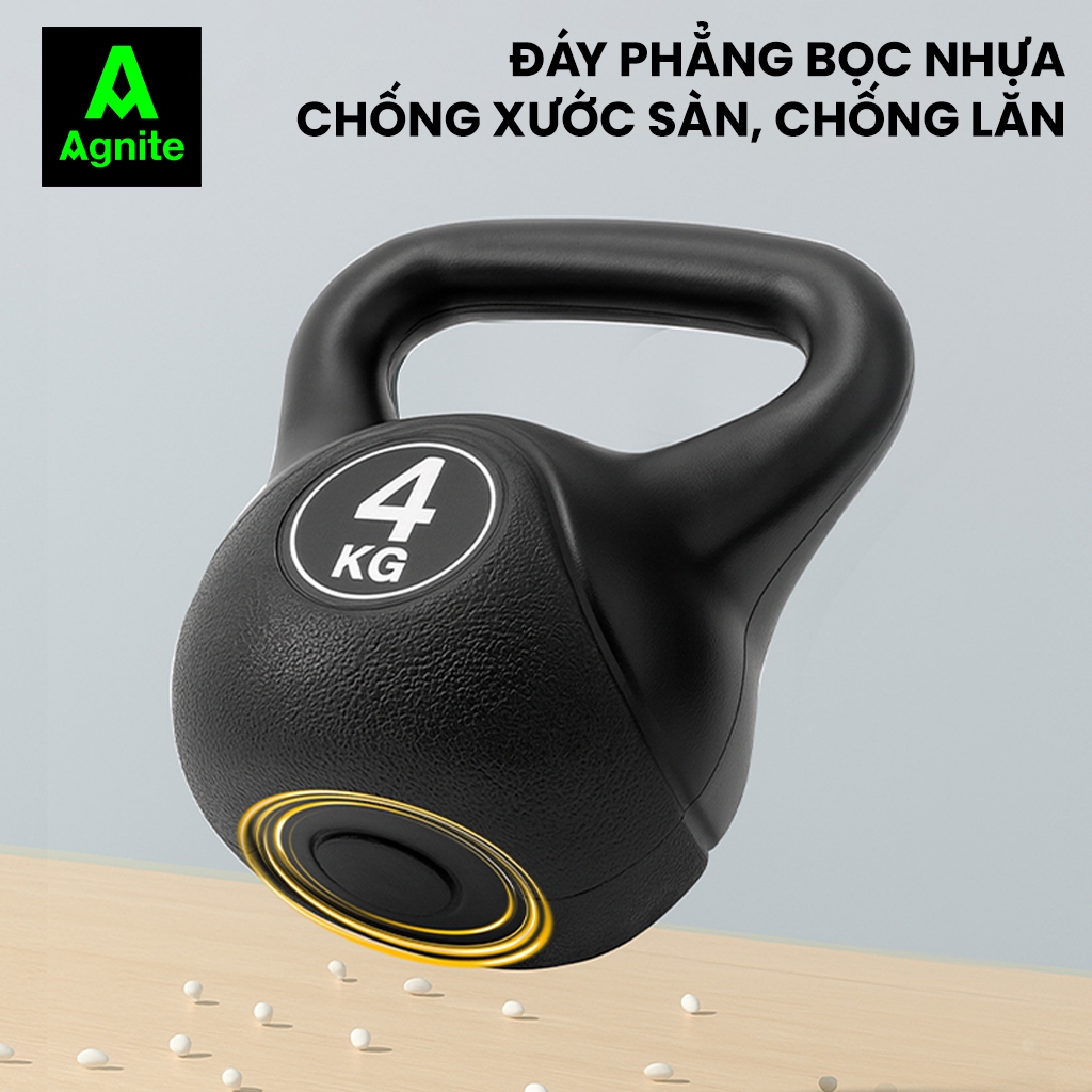 [TẶNG DÂY NHẢY] Tạ ấm,Tạ bình vôi thể dục tại nhà chuyên nghiệp Tạ Chuông Kettlebell tập gym, tập squat mông đùi Agnite