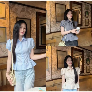 Áo sơ mi nữ thiết kế nhún eo trẻ trung xinh xắn TL.Online Shop - A193