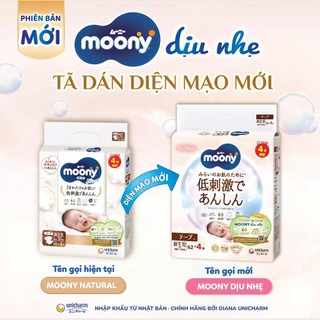[BÁN THÙNG] Tã/Bỉm Dán/Quần Moony Dịu Nhẹ/ Blue - Sợi Bông Organic Siêu Mềm Thoáng - Lucie's Mom