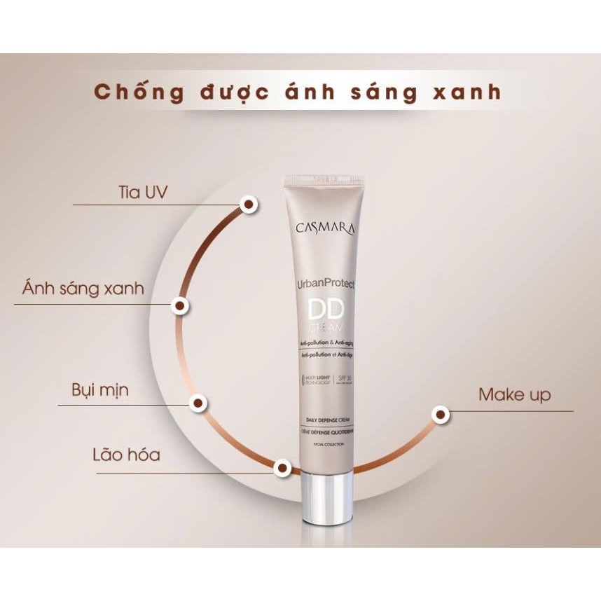 A59_ [kèm quà]Kem chống nắng Casmara Urban Protect DD Cream Anti-Pollution & Anti-Aging SPF 50 50ml
