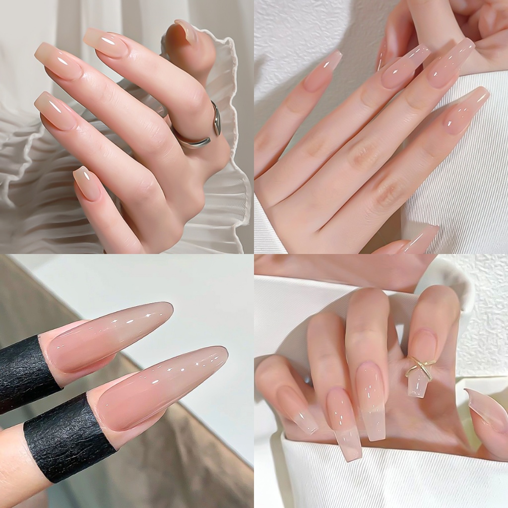 XEIJAYI 15ml Sơn móng tay dạng gel màu nude trong suốt mới, thích hợp sử dụng tại salon và hàng ngày.