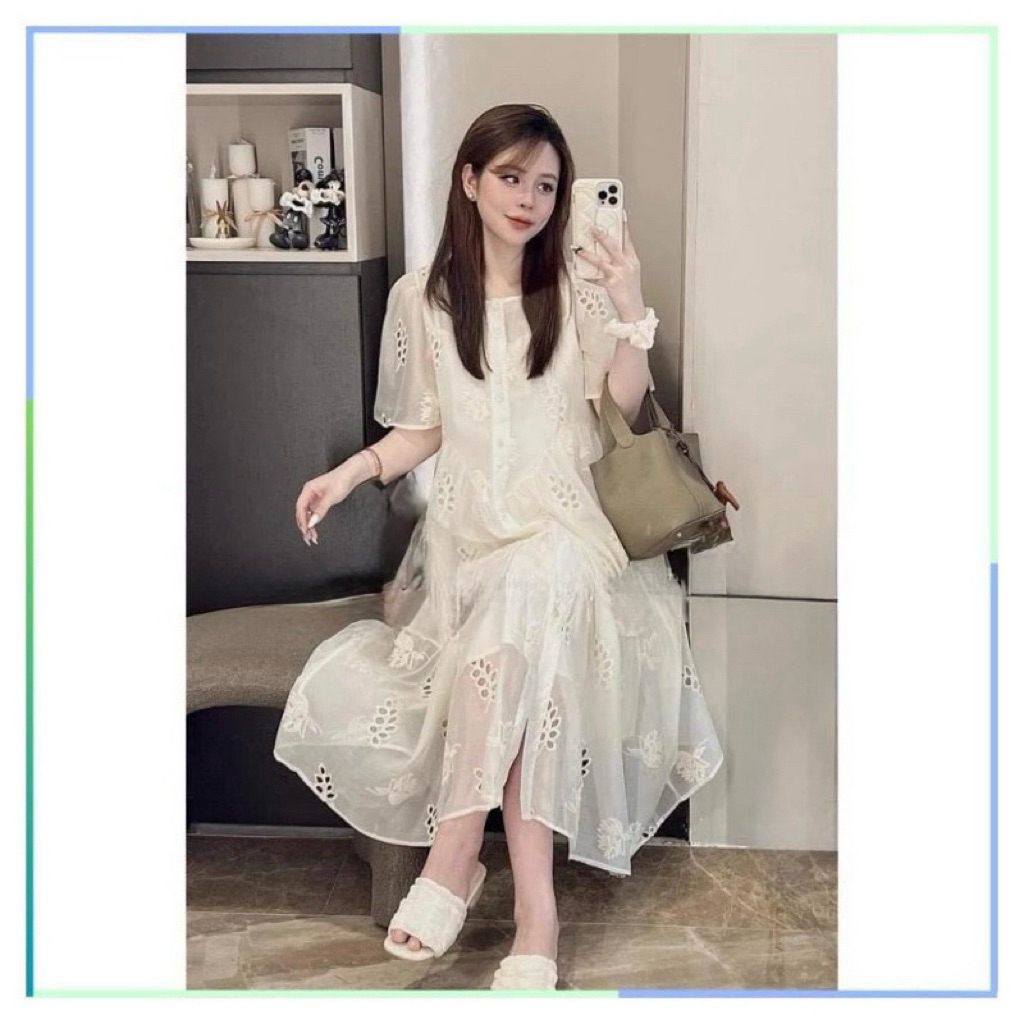 Đầm Suông, Váy Bầu Babydoll Dáng Suông Thiết Kế 2 Lớp Chất Vải Mát Mat