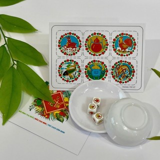 Mô hình  Bộ bài đỏ MINI + Bộ lô tô MINI