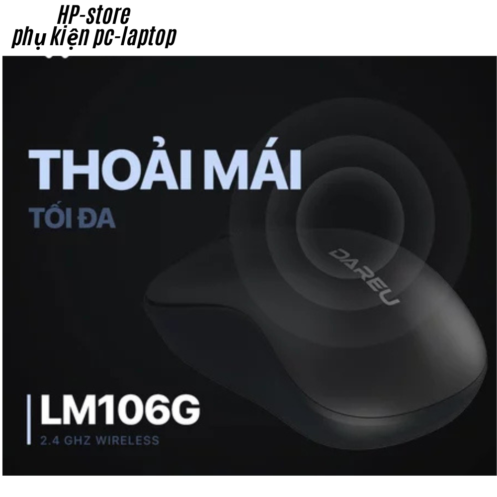 Chuột không dây DAREU LM106G – Nhỏ gọn, Usb wireless tiện dụng – Chính hãng, tặng pin, BH 12t.
