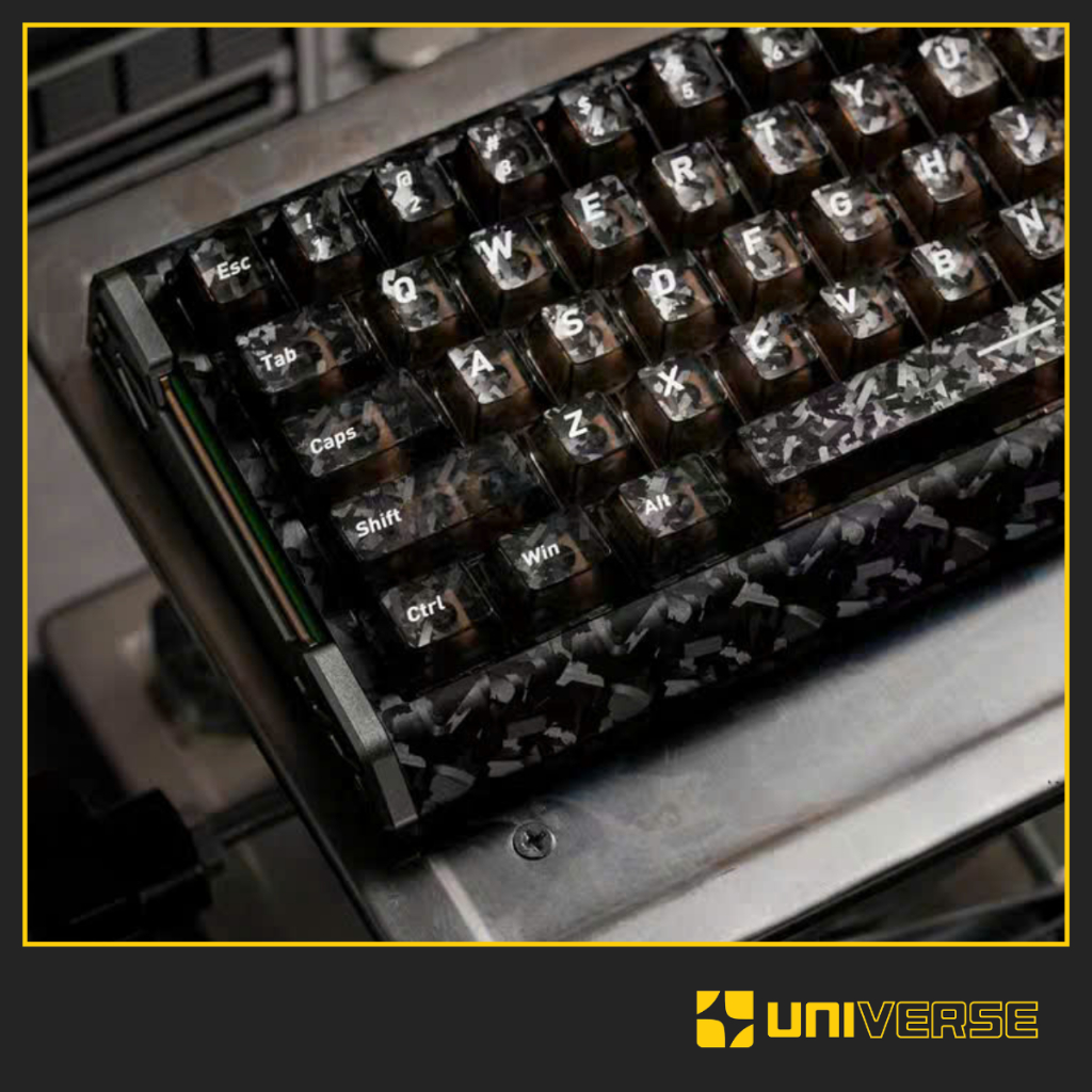 Keycap Vân Carbon Fiber Xuyên Led PC UV Print Profile Cherry 132 Nút ...