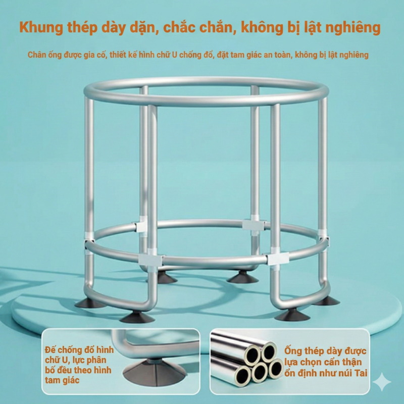 Bạt Nhún Cho Bé Nhà Nhún Nhảy Trẻ Em Đồ Chơi Vận Động Có Lưới Bảo Vệ Thanh Vịn Nâng Hạ Khu Rộng