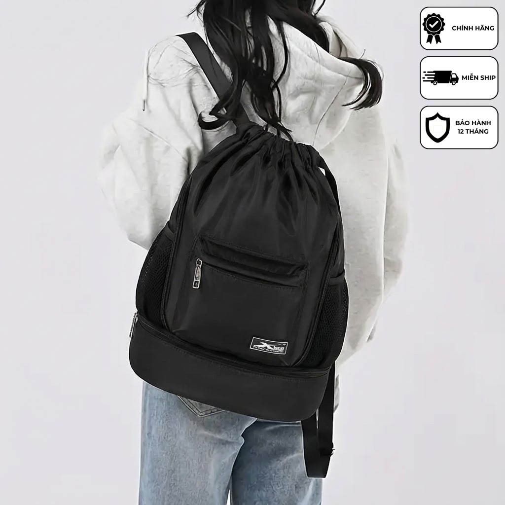Balo Dây Rút Thể Thao Xbags Wisdom XB 6004 - Túi Rút Có Ngăn Đựng Giày Riêng, Chống Thấm Nước, Đựng Đồ Đá Bóng, Tập Gym