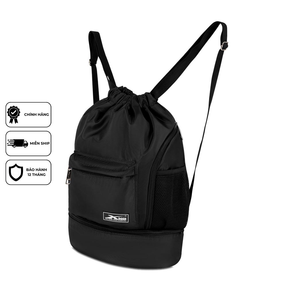 Balo Dây Rút Thể Thao Xbags Wisdom XB 6004 - Túi Rút Có Ngăn Đựng Giày Riêng, Chống Thấm Nước, Đựng Đồ Đá Bóng, Tập Gym