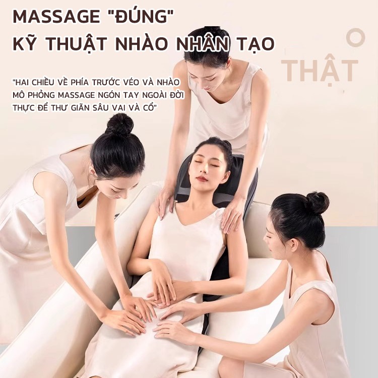 Đệm massage ô tô & gia đình EXYT - Massage cổ vai lưng eo mông 3 cấp độ, chườm nóng hồng ngoại, kèm điều khiển từ xa