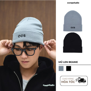 Mũ Len Beanie Thêu Ccropstudio Chất Liệu Len Mềm Mịn Nón Len Mùa Đông Nam Nữ