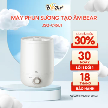 Máy Phun Sương Tạo Ẩm Bear Máy Tạo Độ Ẩm Phun Sương Làm Mát, Máy Dưỡng Ẩm Không Khí Máy Xông Dung Tích 4.5L JSQ-C45U1