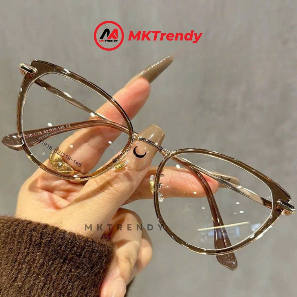 [Live x MKTRENDY] Kính mắt mèo gọng kim loại chống ánh sáng xanh chống tia UV K8