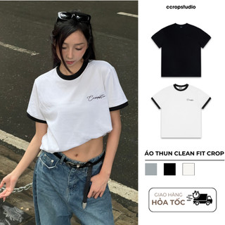 Áo Phông Slim Fit Ôm Body Tôn Chiều Cao Áo Thun Cotton 2 Chiều Sợi Chập Cao Cấp 250GSM - CCROPSTUDIO